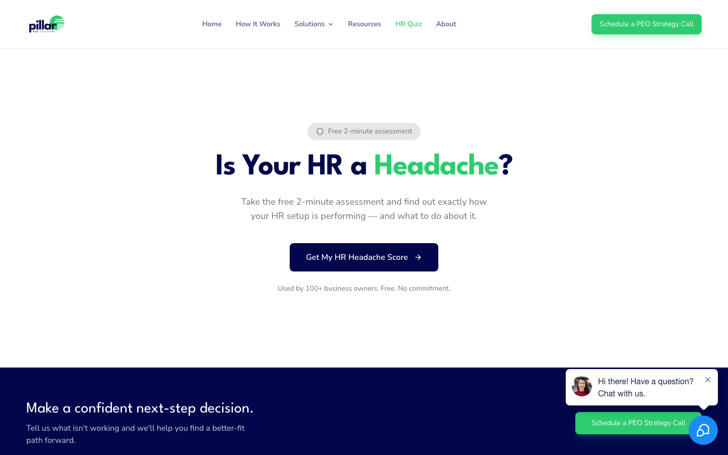 HR Headache Score page